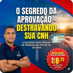 Imagem de capa para o Curso online O SEGREDO DA APROVAÇÃO: DESTRAVANDO SUA CNH