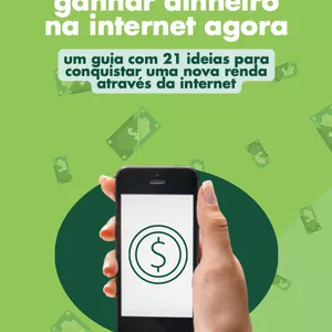 Imagem de capa para o Ebook 21 ideias para ganhar dinheiro na internet agora: Um guia com 21 ideias para conquistar uma nova renda através da internet  
