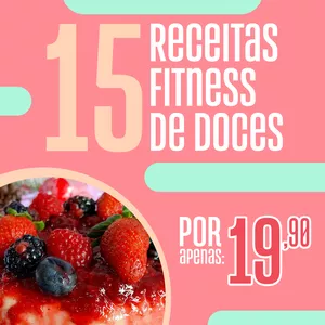 Imagem de capa para o Ebook 15 RECEITAS FITNESS DE DOCES