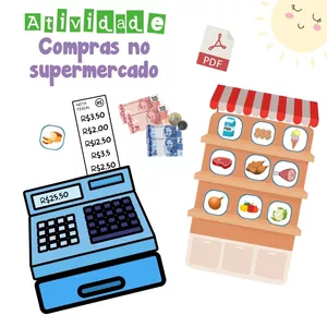 Imagem de capa para o Ebook Atividade compras no supermercado