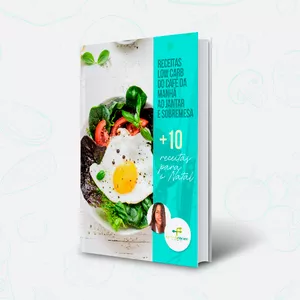 Cover image for Ebook 20 RECEITAS LOW CARB do café da manhã ao jantar e sobremesa + 10 receitas para o NATAL!