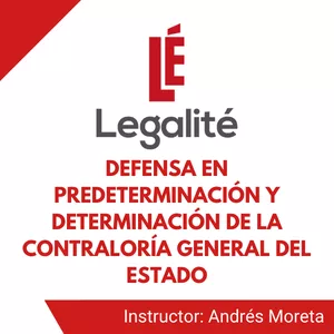 Imagen de portada para Curso online Defensa en Predeterminación y Determinación de la Contraloría General del Estado