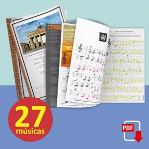 Imagem de capa para o Ebook Livro Infantil com Partituras Musicais - Canções Populares Alemãs