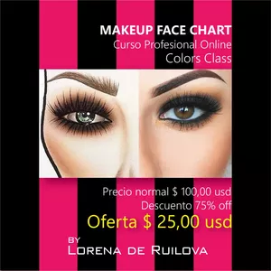 Imagen de portada para Curso online MAKEUP FACE CHART CLASS