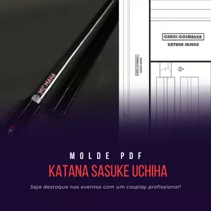 Imagem de capa para o Ebook Molde Katana Sasuke Uchiha - Naruto