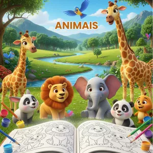 Imagem de capa para o Ebook Desenhos para Colorir – Animais