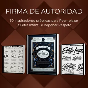 Imagen de portada para Ebook FIRMA DE AUTORIDAD: 50 Inspiraciones prácticas para Reemplazar la Letra Infantil e Imponer Respeto