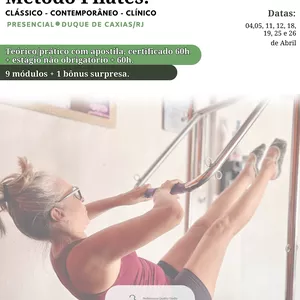Imagem de capa para o Curso online Formação Completa em Pilates – Clássico • Contemporâneo • Clínico (PRESENCIAL Duque de Caxias R/J)