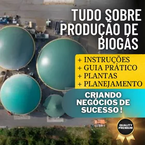 Imagem de capa para o Ebook TUDO SOBRE PRODUÇÃO DE BIOGÁS 