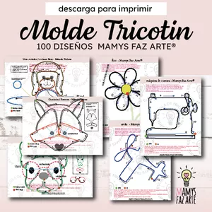 Imagen de portada para Curso online Paquete de 100 Moldes de Diseños para Tricotin