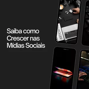 Imagem de capa para o Ebook Saiba como Crescer nas Redes Sociais