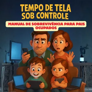 Imagem de capa para o Ebook Tempo de Tela Sob Controle: Manual de Sobrevivência para Pais Ocupados  (Digital)