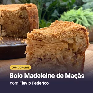 Imagem de capa para o Curso online Bolo Madeleine de Maçãs com Flavio Federico