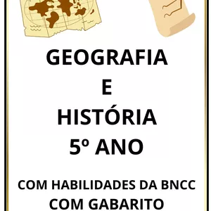 Imagem de capa para o Ebook Bloco de Geografia e História de 5º ano
