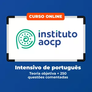 Imagem de capa para o Curso online Intensivo de português para o INSTITUTO AOCP