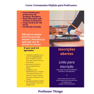 Imagem de capa para o Curso online Ferramentas Digitais para Educadores 1.0