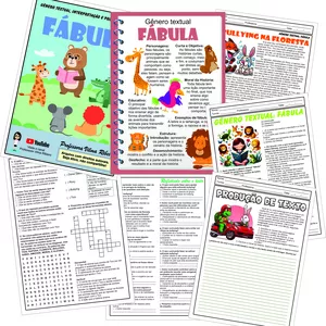 Imagem de capa para o Ebook Gênero textual, interpretação e produção de texto: Fábula