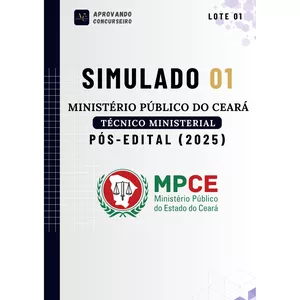 Imagem do curso 05 Simulados Comentados MP CE - Técnico Ministerial (Pós edital 2025)