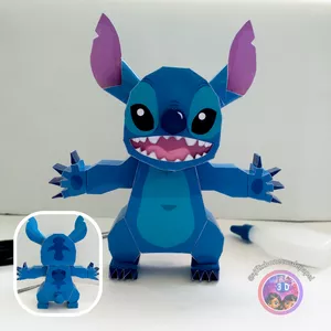 Imagem de capa para o Ebook Stitch (Lilo e Stitch) - Boneco de papel papertoy