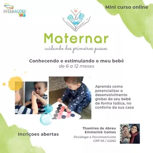 Imagem de capa para o Curso online Maternar - Conhecendo e Estimulando o meu bebê de 6 a 12 meses