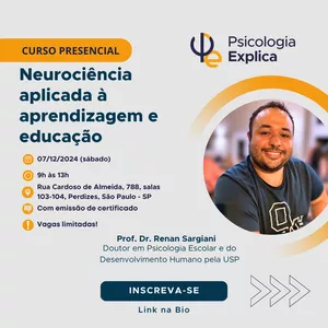 Imagem de capa para o Evento presencial Neurociência aplicada à aprendizagem e educação