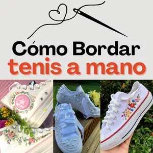 Imagen de portada para Ebook GUIA: Cómo Bordar tenis a mano