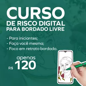 Imagem de capa para o Curso online Curso de Risco Digital para Bordado Livre