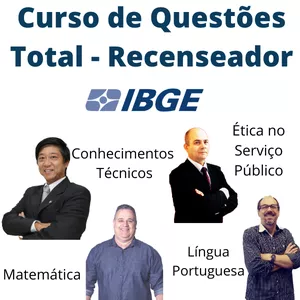 Imagem de capa para o Curso online Curso de Questões IBGE Total 2022 - para Recenseador IBGE - Todas as Matérias