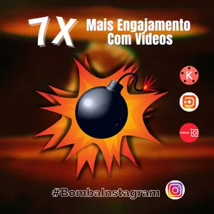 Imagem de capa para o Curso online Bomba Instagram: 7 X Mais Engajamento com Vídeos