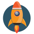 KUEST Rocket logo