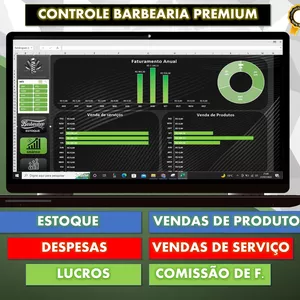 Planilha Controle Barbearia Premium Excel
