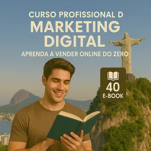 Imagem de capa para o Ebook Aprenda a vender online – Curso de Marketing Digital com 40 eBooks
