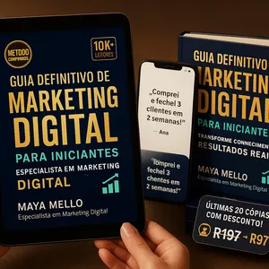 Imagem de capa para o Ebook Guia Definitivo de Marketing Digital para Iniciantes