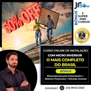 Imagem principal do produto CURSO DE INSTALAÇÃO DE SISTEMAS FOTOVOLTAICOS COM MICRO INVERSORES