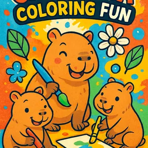 Cover image for Ebook Capybara Coloring Book – Relax, Create, and Enjoy!