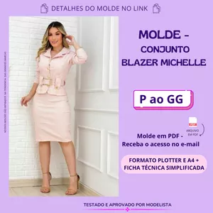 Imagem de capa para o Curso online MOLDE CONJUNTO BLAZER MICHELLE