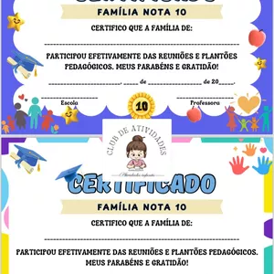 Imagem de capa para o Ebook Certificado Familia nota 10
