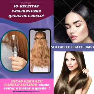 Imagem de capa para o Ebook -10 receitas caseiras para queda de cabelo