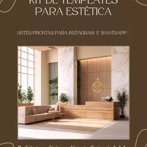 Imagem de capa para o Ebook Kit de Templates Profissionais para Estética (Canva)