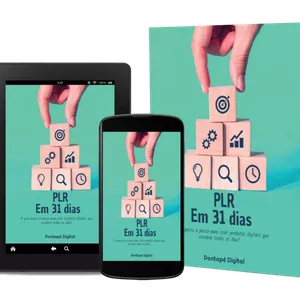 Imagem de capa para o Ebook PLR em 31 dias - O guia passo a passo para criar produtos digitais que vendem todos os dias!