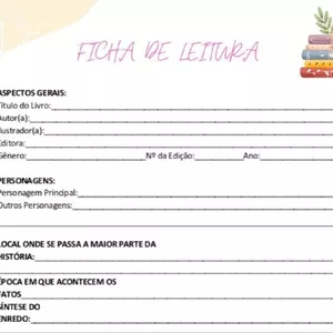 Imagem de capa para o Ebook Ficha de Leitura