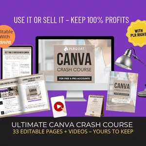 Cover image for Ebook Ultimate Canva Crash Course – 33 Editable Pages + Videos (PLR)
