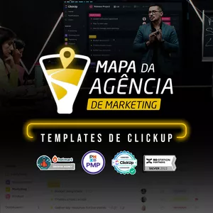 Imagem de capa para o Curso online Templates de Clickup | Para Agência de Marketing 