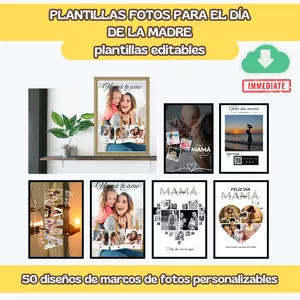 Imagen de portada para Curso online Pack plantillas editables cuadros día de la madre 