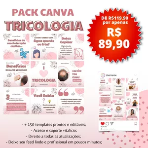 Imagem de PACK CANVA TRICOLOGIA  criado por Fabi na hotmart