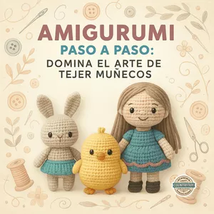 Imagen de portada para Curso online Amigurumi Paso a Paso: Domina el Arte de Tejer Muñecos