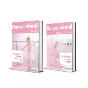 Imagem de capa para o Ebook Combo 13 - Volume 1 e 2 Ebook Jogos e Atividades para Aulas de Dança Infantil