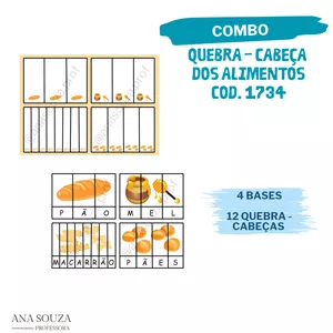 Imagem de capa para o Ebook COMBO - QUEBRA-CABEÇAS ALIMENTOS COD. 1734