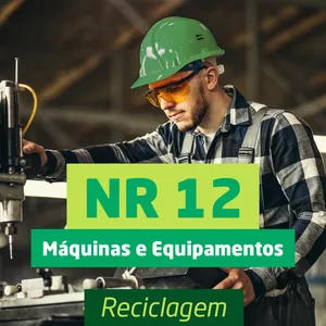 Imagem de capa para o Curso online NR 12 - Segurança no Trabalho em Máquinas e Equipamentos (Reciclagem)