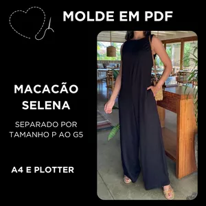 Imagem de capa para o Ebook Molde em PDF - Macacão Selena